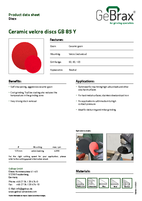 Product data sheet ceramic velcro discs GB 85 Y