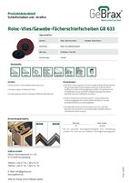 Produktdatenblatt Vlies-Kombi-Scheibe GB 633