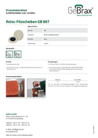 Produktdatenblatt Roloc-Filz-Scheiben GB 607