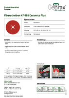 Produktdatenblatt Fiberscheiben XF 885 Ceramics Plus
