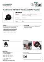 Produktdatenblatt Handknauf mit Inbus