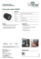 Product data sheet pneumatic rollers ZB 820