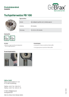 Produktdatenblatt Tuchpolierwalze PB 100