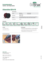 Produktdatenblatt Vliesrollen GB 410