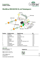 Ersatzteilliste MultiBrax MB 650 RV-XL
