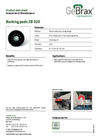 Product data sheet backing pads ZB 320