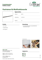 Produktdatenblatt Flachriemen für Multifunktionsrolle