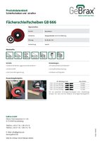 Produktdatenblatt Fächerschleifscheiben GB 666