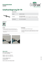 Produktdatenblatt Schaftverlängerung ZB 170